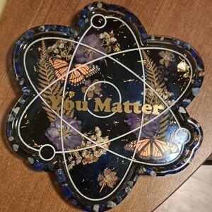 Floral Butterfly Jewelry Tray with 'You Matter' Design
